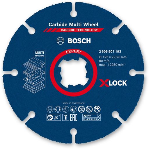 Bosch X-LOCK Carbide Multi Cutting Wheel 125mm