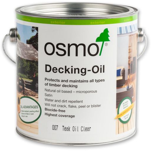 Osmo Decking Oil Clear - 2.5 litre