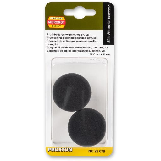 PROXXON Soft Black Polishing Sponges - (Pkt 2)