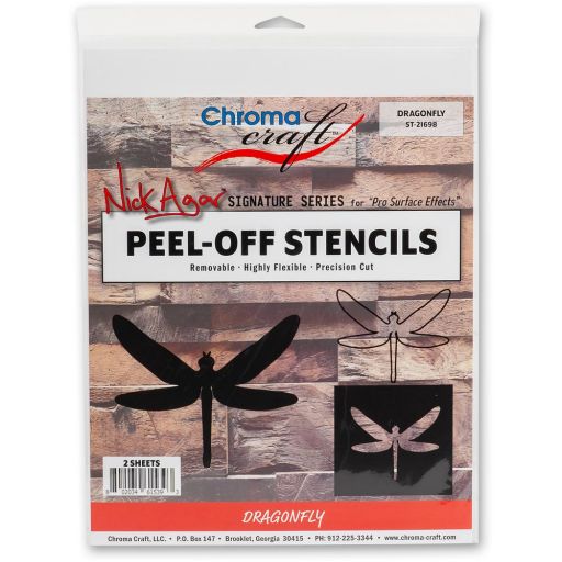 Chroma Craft Peel-Off Dragonfly Stencil