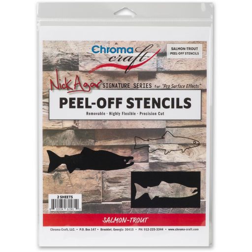 Chroma Craft Peel-Off Salmon-Trout Stencil
