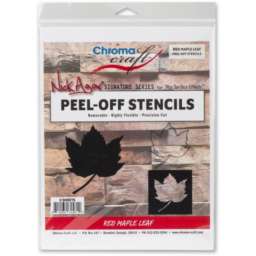 Chroma Craft Peel-Off Red Maple Leaf Stencil