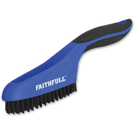 Faithfull Scratch Brush Soft Grip 4 x 16 Row Plastic