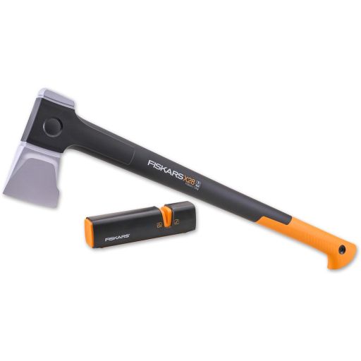 Fiskars X28 Splitting Axe & Sharpener Set