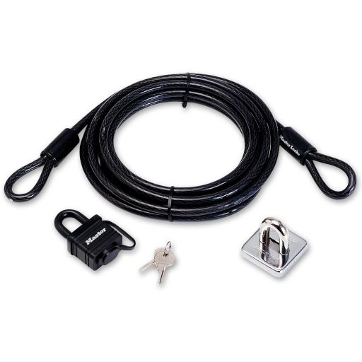 Master Lock Garden Security Kit With Lock, Cable & Anchor