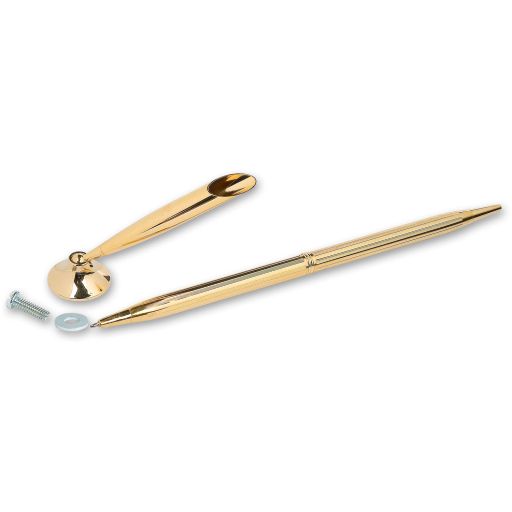 Gold Ballpoint Twist Pen Kit with Holder