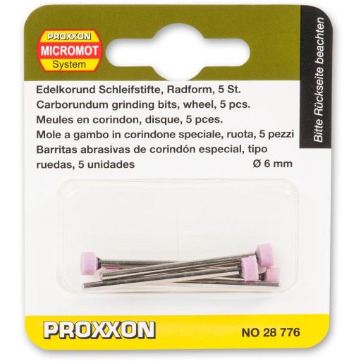 PROXXON Corundum Grinding Bit Aspirin 6mm Dia. (Pkt 5)