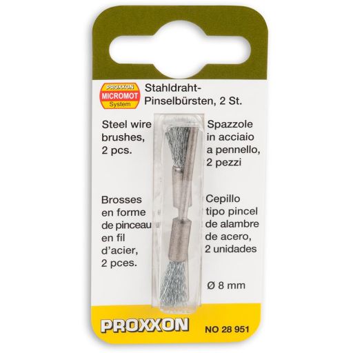 PROXXON End Wire Brush - Steel 8mm (Pkt 2)
