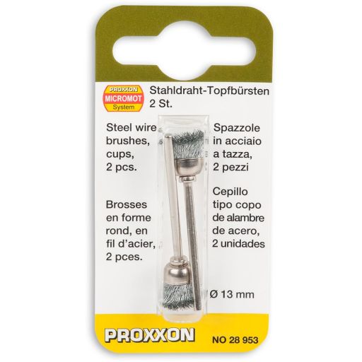 PROXXON Cup Wire Brush - Steel 13mm (Pkt 2)