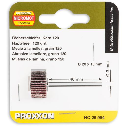 PROXXON Flap Sanding Wheel 120g - 20mm