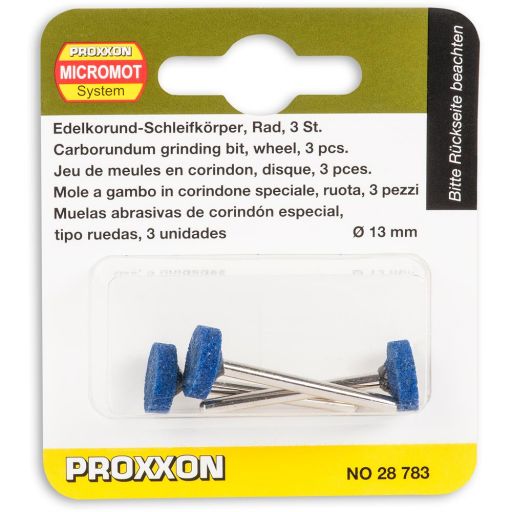 PROXXON Corundum Grinding Bit Flat 13mm - (Pkt 3)
