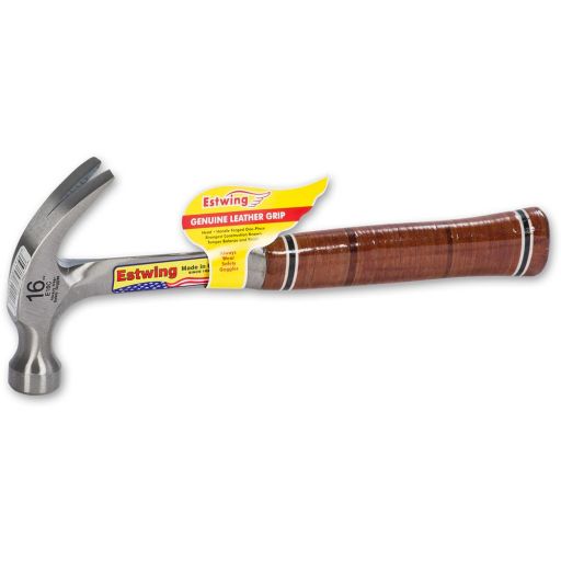 Estwing Leather Handled Curved Claw Hammer - 450g (16oz)