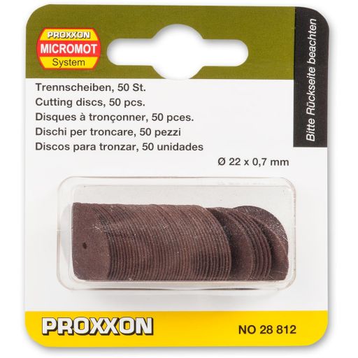 PROXXON Corundum Cutting Discs - 22mm (Pkt 50)