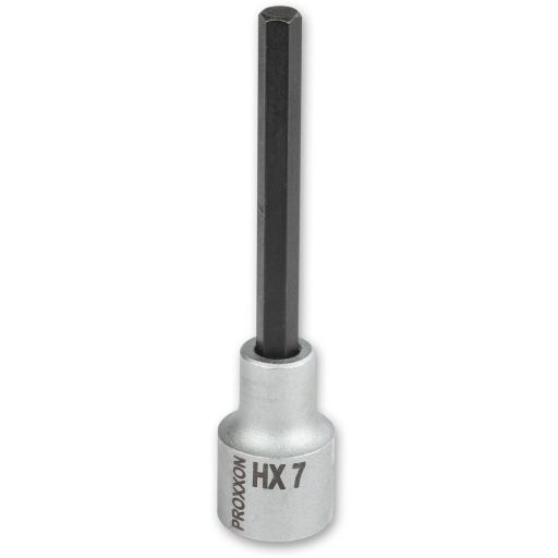 PROXXON 1/2" Drive Hex Bit - 7mm x 100mm