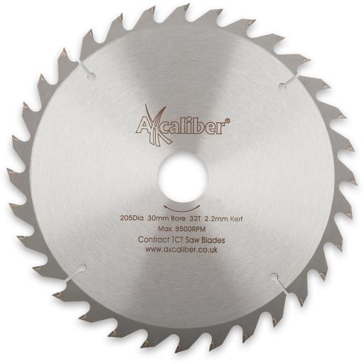 Axcaliber Contract TCT Saw Blade - 205mm x 2.2mm x 30mm 32T