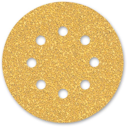 Bosch C470 Gold Abrasive Discs 125mm (8 Hole) (Pkt 5) - 40g