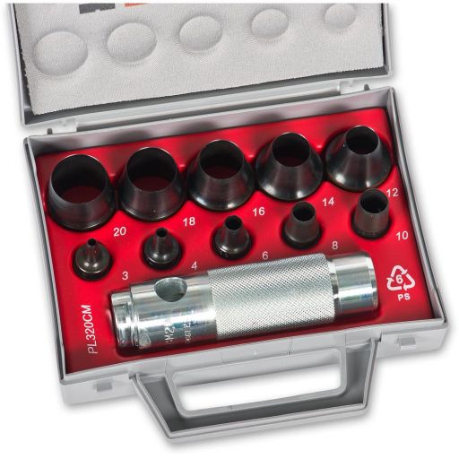 Red neilsen CT1920 18 Piece Punch Set in ROLL UP Bag 