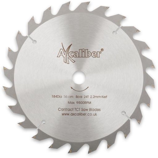 Axcaliber Contract TCT Saw Blade - 184mm x 2.2mm x 16mm 24T