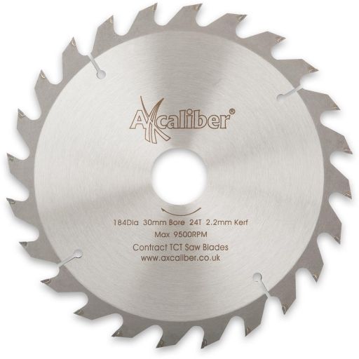 Axcaliber Contract TCT Saw Blade - 184mm x 2.2mm x 30mm 24T