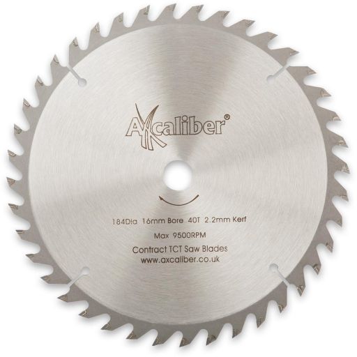 Axcaliber Contract TCT Saw Blade - 184mm x 2.2mm x 16mm 40T