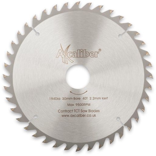 Axcaliber Contract TCT Saw Blade - 184mm x 2.2mm x 30mm 40T