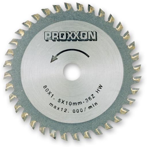 PROXXON TCT Saw Blade - 80mm x 1.6mm x 10mm 36T