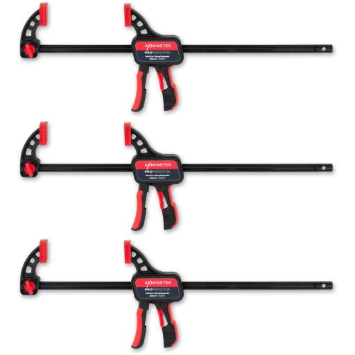 Axminster Professional Mini Bar Clamp / Spreader 300mm - 3 for the price of 2