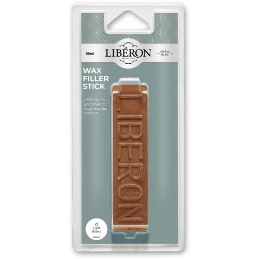 Liberon Wax Filler Stick - #21 Light Walnut 50g