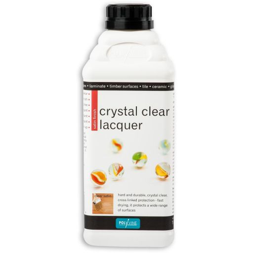 Polyvine Crystal Clear Lacquer - Satin 1 litre