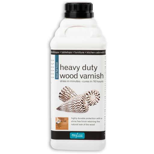 Polyvine Heavy Duty Interior Wood Varnish - Dead Flat 1 litre