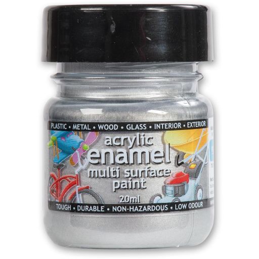 Polyvine Acrylic Enamel Paint - Metallic Silver 20ml
