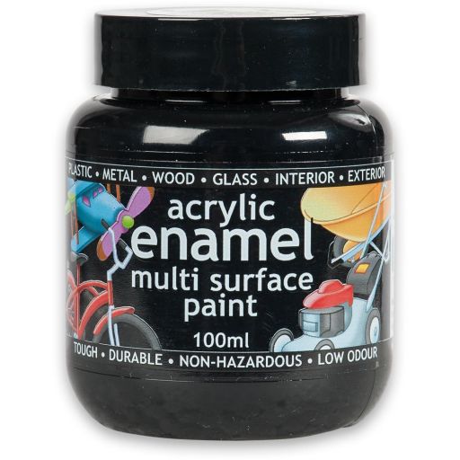 Polyvine Acrylic Enamel Paint - Black 100ml