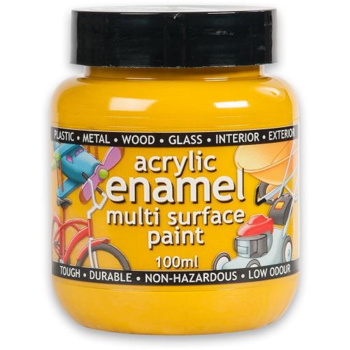 Polyvine Acrylic Enamel Paint - Yellow 100ml